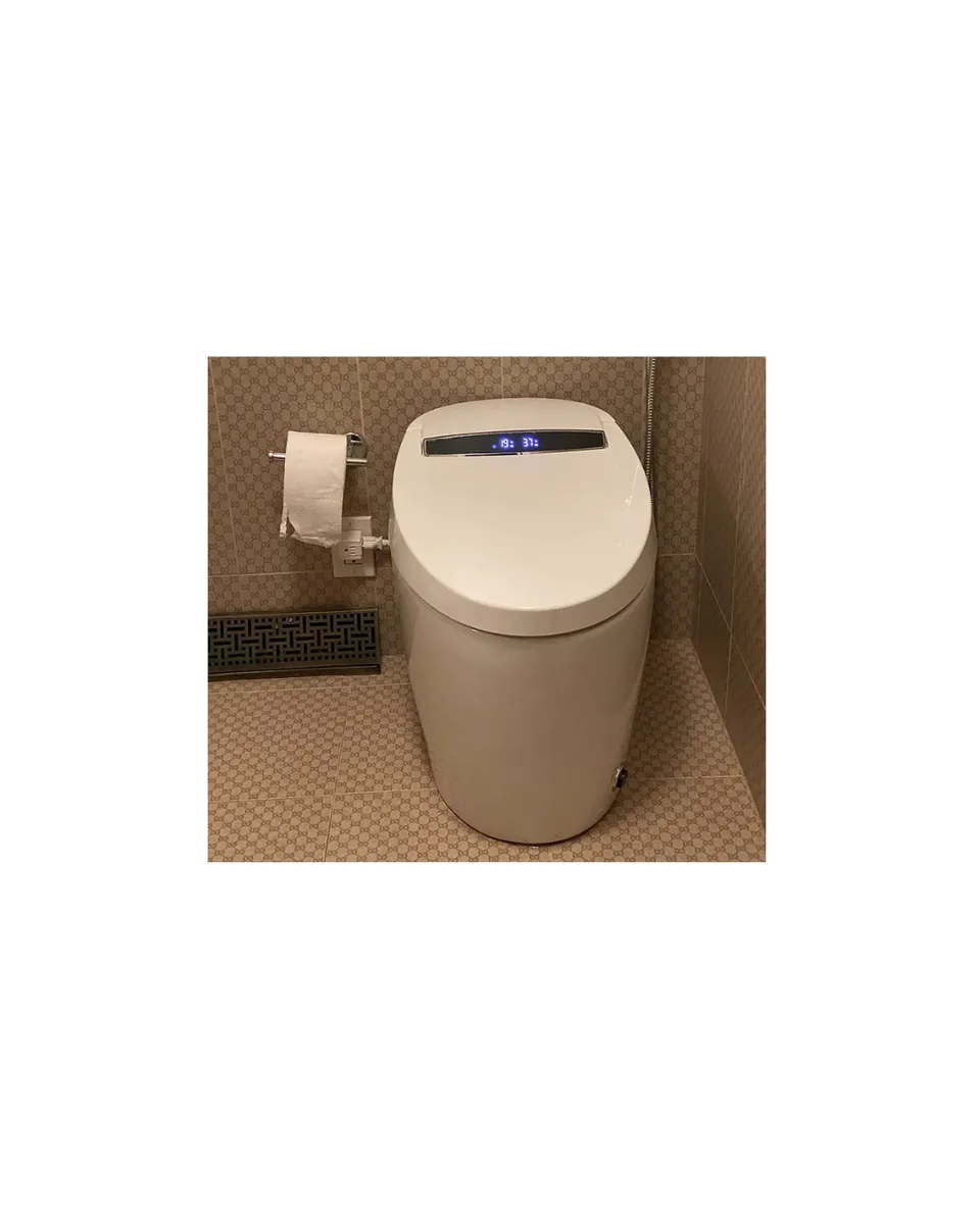 FlowLux smart toilet — open lid install